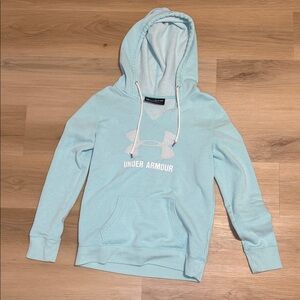 Under Armour Sky Blue loose fit extra small Pullover Hoodie sweatshirt
